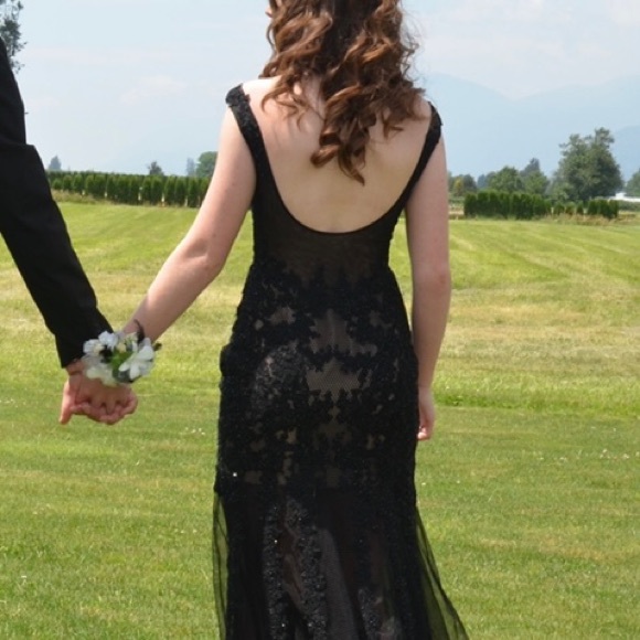 Black Sherri Hill Prom Dress - Picture 4 of 5